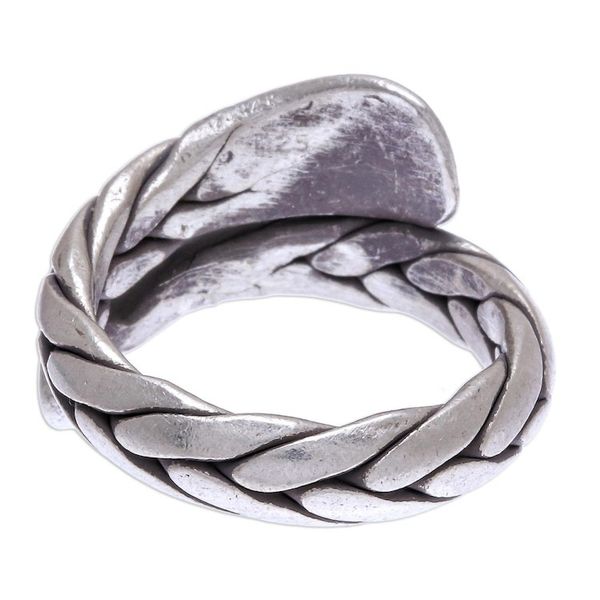 Alternate image for Oxidized Finish Karen Silver Band Ring from Thailand Forever Young