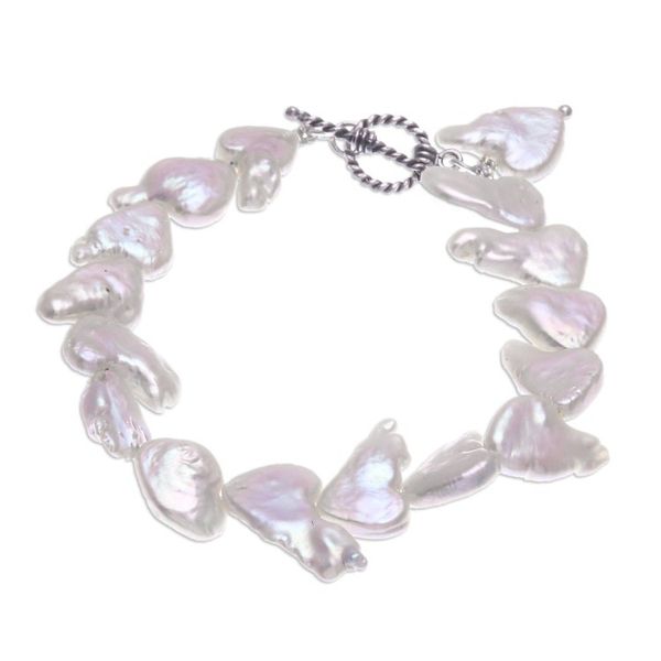 Alternate image for Baroque Cultured Pearl Bracelet from Thailand Born of the Sea in White