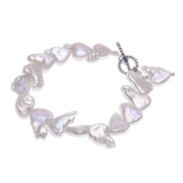Alternate image for Baroque Cultured Pearl Bracelet from Thailand Born of the Sea in White