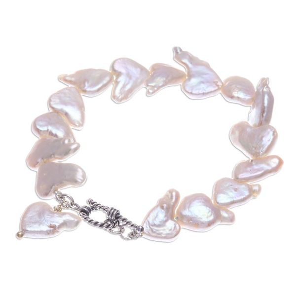 Alternate image for Baroque Cultured Pearl Bracelet from Thailand Born of the Sea in White