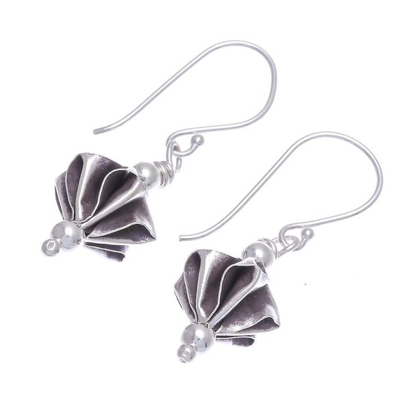 Alternate image for Artisan Crafted Karen Silver Dangle Earrings Spin City