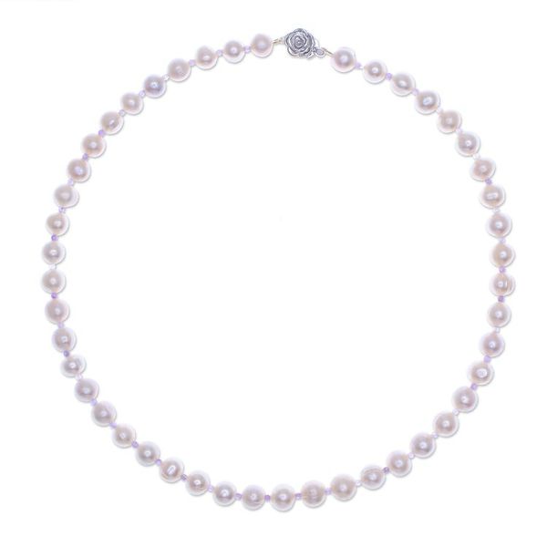 Alternate image for Cultured Freshwater Pearl and Amethyst Beaded Necklace Sea Catch in Purple