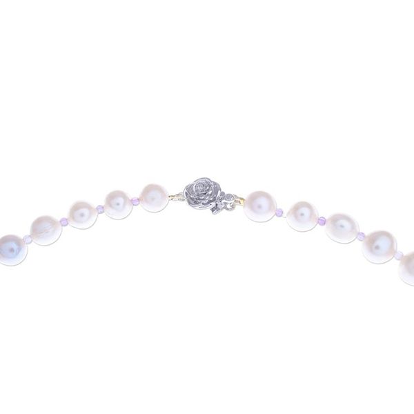Alternate image for Cultured Freshwater Pearl and Amethyst Beaded Necklace Sea Catch in Purple