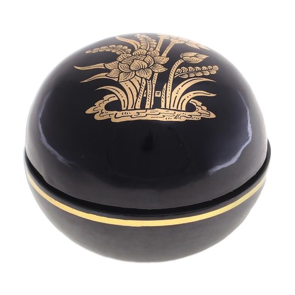 Alternate image for Lacquerware Mango Wood Box with Gold Foil Lotus Luck