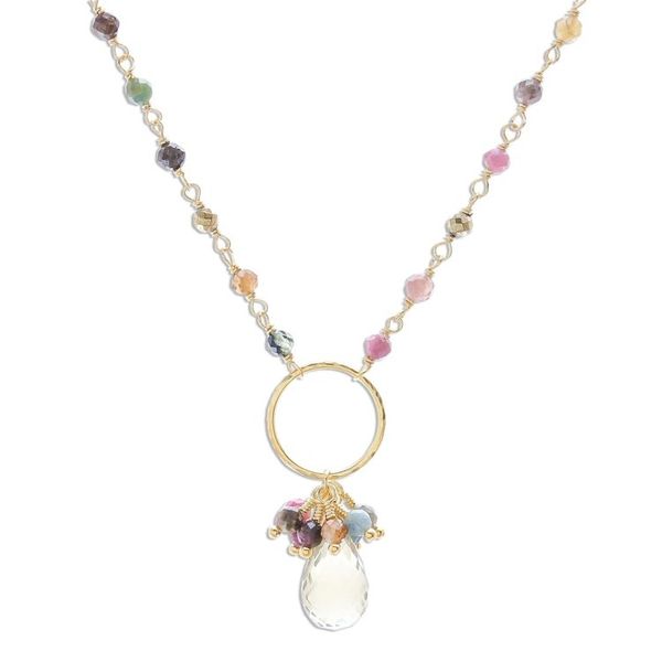 Alternate image for Multi-Gemstone Pendant Necklace with 24k Gold Plating Sweet Serendipity