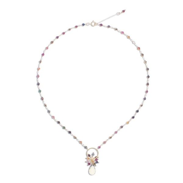 Alternate image for Multi-Gemstone Pendant Necklace with 24k Gold Plating Sweet Serendipity