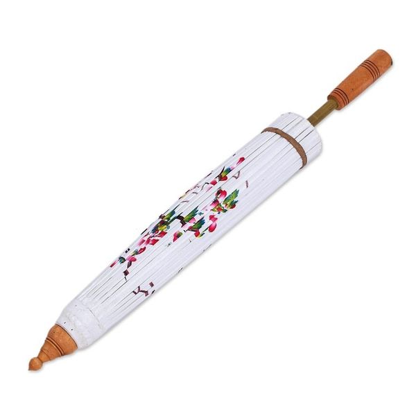 Alternate image for Hand-Painted Cotton Tree-Motif Parasol Blossom Season