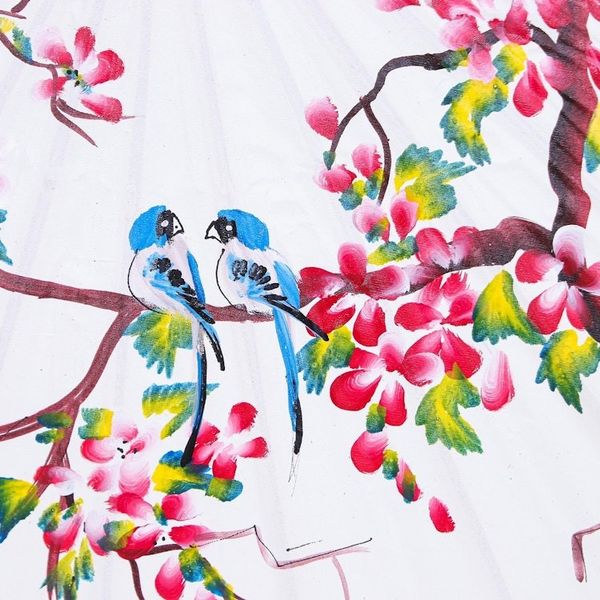 Alternate image for Hand-Painted Cotton Tree-Motif Parasol Blossom Season