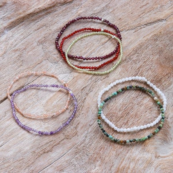 Alternate image for Thai Gemstone Beaded Stretch Bracelets Set of 7 Lucky Week