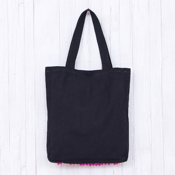 Alternate image for Hmong Cotton Tote Bag with Zippered Interior Pocket Shiny Hmong