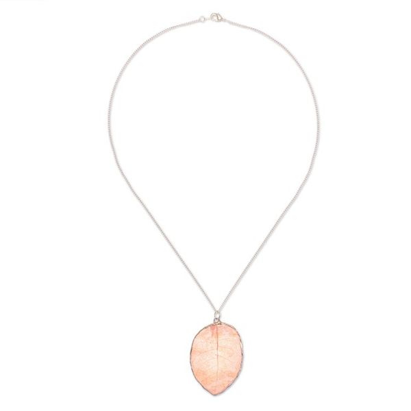 Alternate image for Gold-Plated Bougainvillea Petal Pendant Necklace Bougainvillea Love