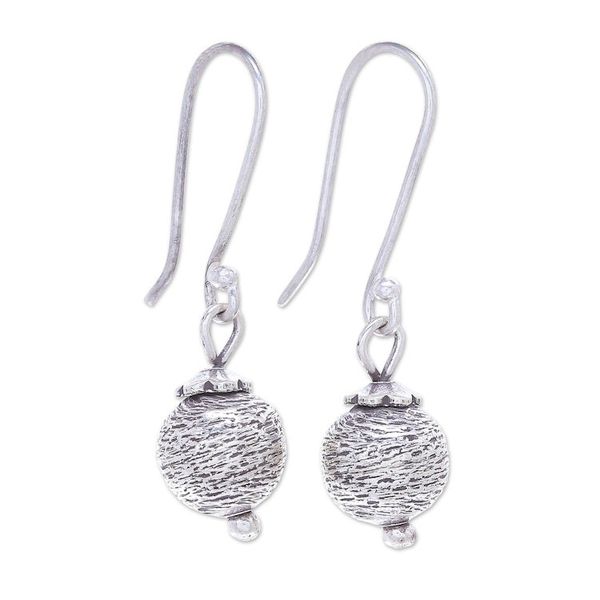 Alternate image for Artisan Made Sterling Silver Dangle Earrings Future Earth