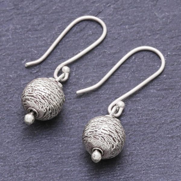 Alternate image for Artisan Made Sterling Silver Dangle Earrings Future Earth