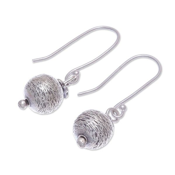 Alternate image for Artisan Made Sterling Silver Dangle Earrings Future Earth