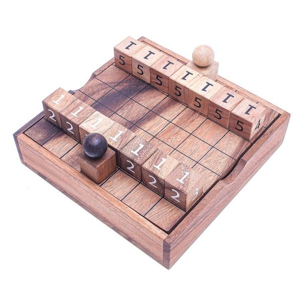 Alternate image for Hand Carved Raintree Wood Game from Thailand City Battle