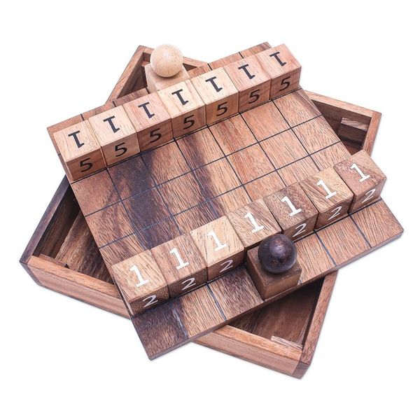 Alternate image for Hand Carved Raintree Wood Game from Thailand City Battle