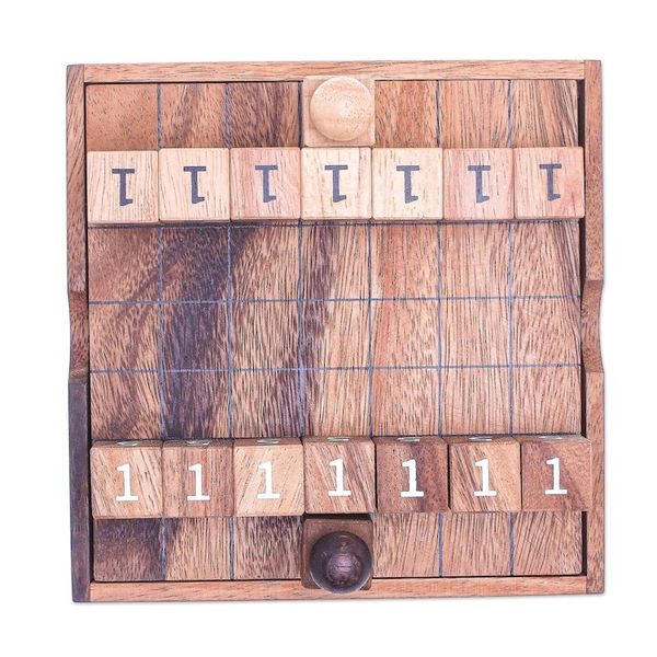 Alternate image for Hand Carved Raintree Wood Game from Thailand City Battle