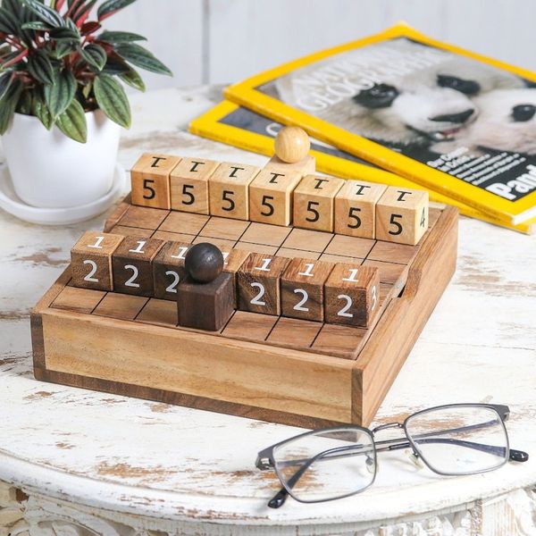 Alternate image for Hand Carved Raintree Wood Game from Thailand City Battle