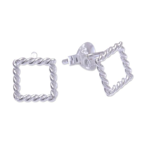 Alternate image for Hand Crafted Sterling Silver Stud Earrings Set of 3 Together At Last