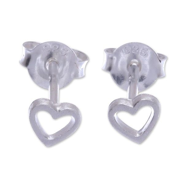 Alternate image for Hand Crafted Sterling Silver Stud Earrings Set of 3 Together At Last