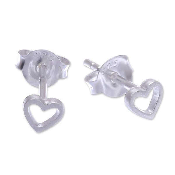 Alternate image for Hand Crafted Sterling Silver Stud Earrings Set of 3 Together At Last