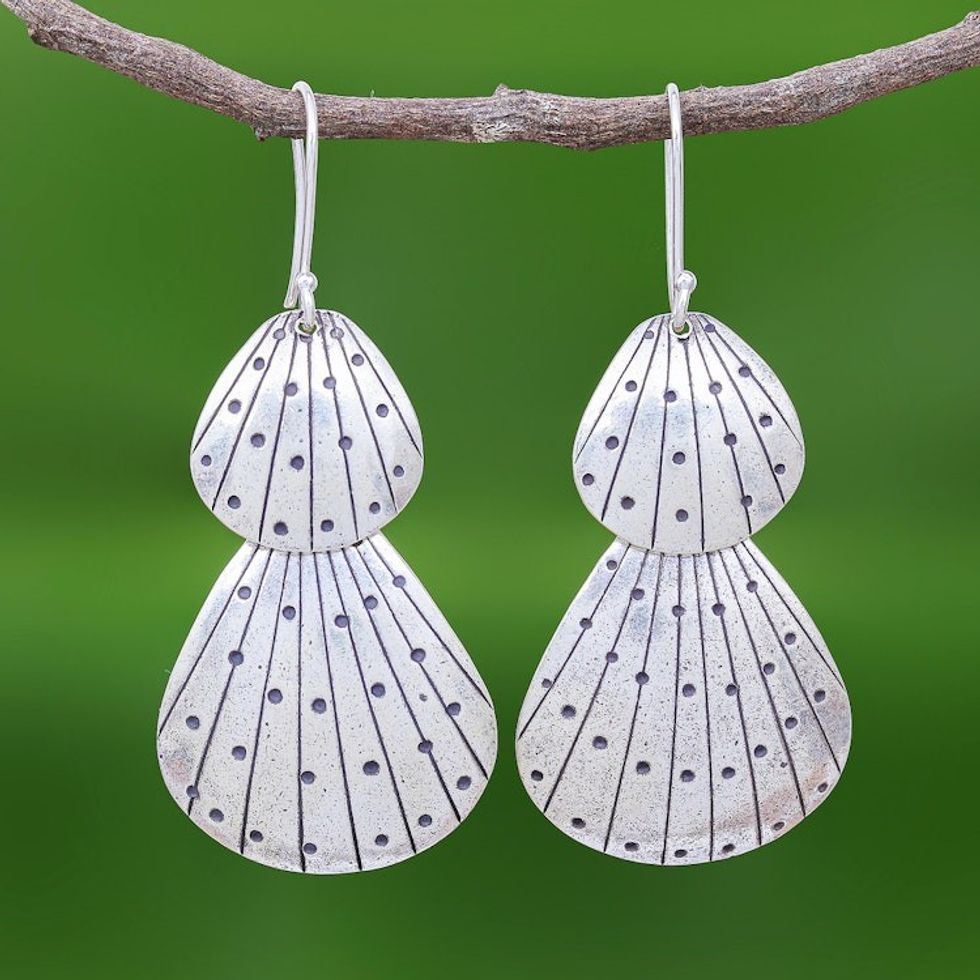 Seashell Earrings in Karen 950 Silver 'Karen Seashell'