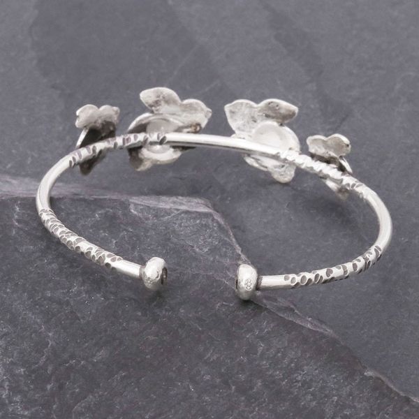 Alternate image for Rabbit Themed 950 Silver Cuff Bracelet Rabbit Family