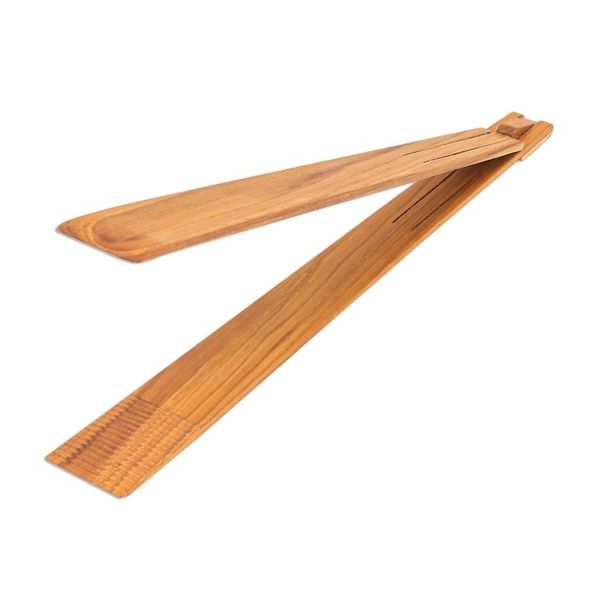 Alternate image for Hand Crafted Teak Wood Tongs from Thailand Amiable Host