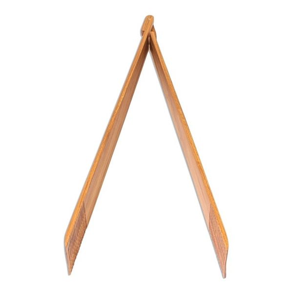 Alternate image for Hand Crafted Teak Wood Tongs from Thailand Amiable Host