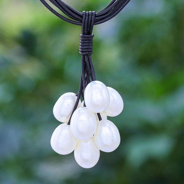 Alternate image for Cultured Pearl Pendant Necklace from Thailand Frothy Waters