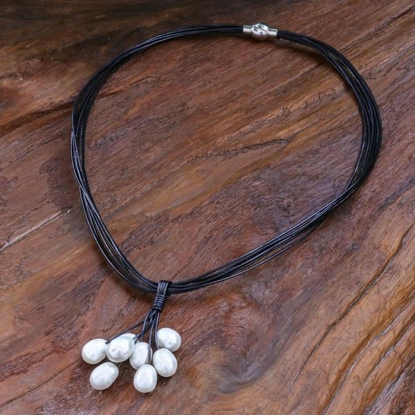 Alternate image for Cultured Pearl Pendant Necklace from Thailand Frothy Waters