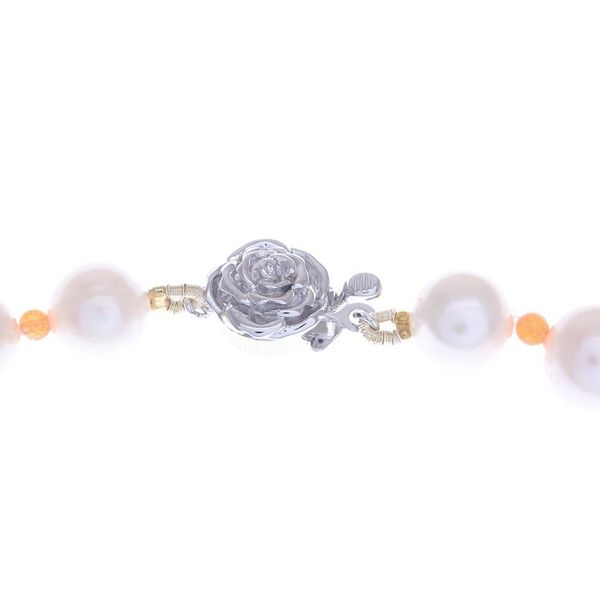 Alternate image for Cultured Freshwater Pearl and Agate Beaded Necklace Sea Catch in Orange