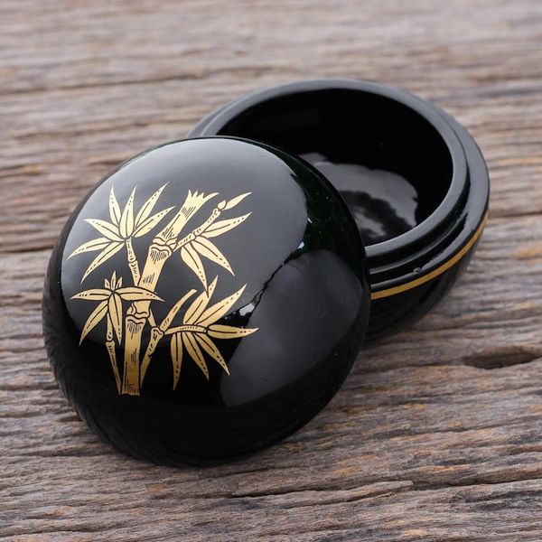 Alternate image for Lacquerware Box with Bamboo Motif Strong Stalk