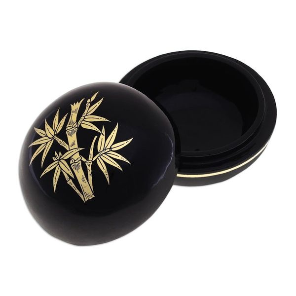 Alternate image for Lacquerware Box with Bamboo Motif Strong Stalk