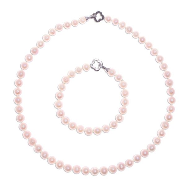Alternate image for Artisan Crafted Cultured Pearl Jewelry Set Precious Dream in Peach