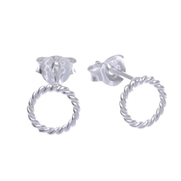 Alternate image for Handcrafted Sterling Silver Stud Earrings Set of 3 Early Riser