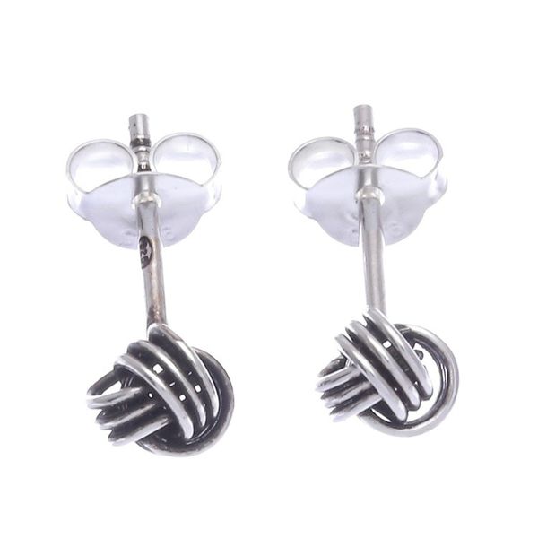 Alternate image for Handcrafted Sterling Silver Stud Earrings Set of 3 Early Riser