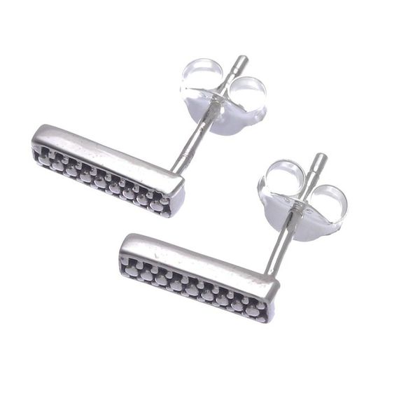 Alternate image for Handcrafted Sterling Silver Stud Earrings Set of 3 Early Riser