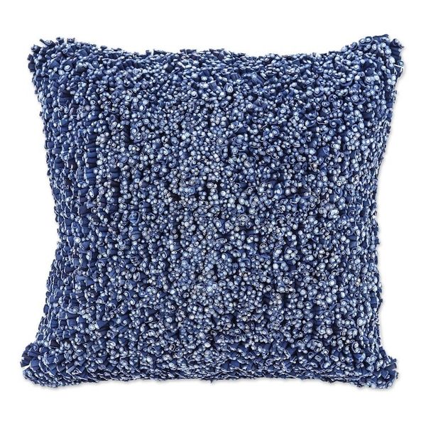 Alternate image for Hand Knit Navy Cotton Cushion Cover from Thailand Popcorn in Navy