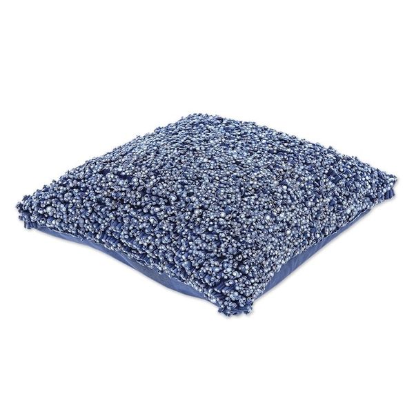 Alternate image for Hand Knit Navy Cotton Cushion Cover from Thailand Popcorn in Navy