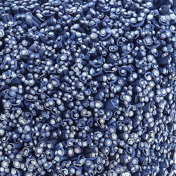 Alternate image for Hand Knit Navy Cotton Cushion Cover from Thailand Popcorn in Navy