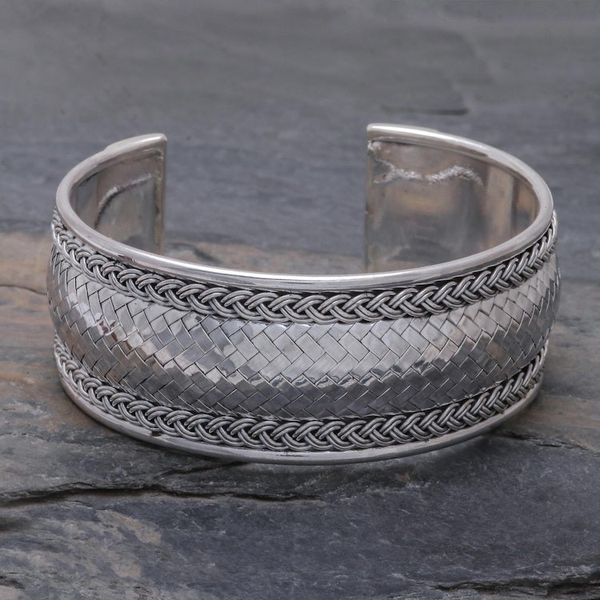 Alternate image for Sterling Silver Cuff Bracelet from Thailand Bright Journey