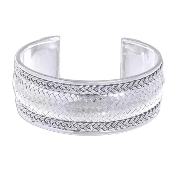 Alternate image for Sterling Silver Cuff Bracelet from Thailand Bright Journey