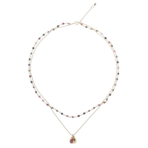 Alternate image for Gold Plated Tourmaline and Hematite Necklace Color of Nature