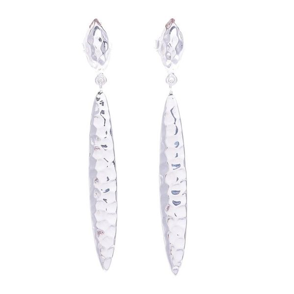 Alternate image for Sterling Silver Dangle Earrings with Hammered Finish Natural Law