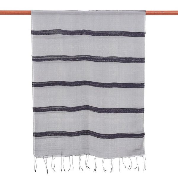 Alternate image for Hand-Dyed Rayon and Silk Blend Scarf Windy Clime