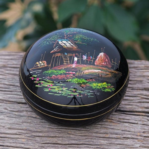 Alternate image for Lacquerware Mango Wood Box from Thailand Country Living