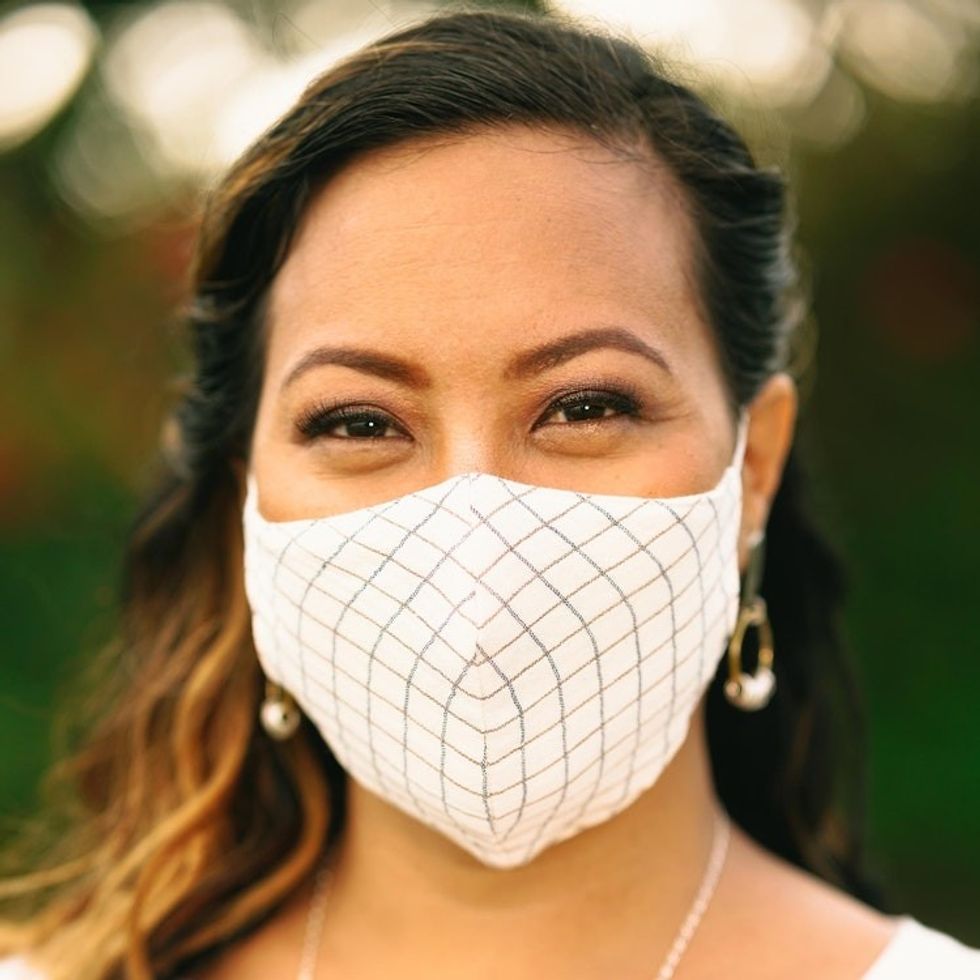 1 Hemp and 2 Cotton Handcrafted Thai Face Masks set of 3 'Quiet Spirit'
