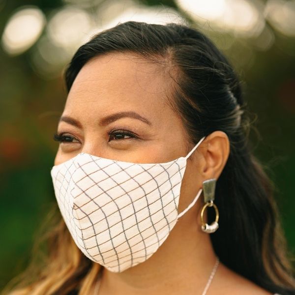 Alternate image for 1 Hemp and 2 Cotton Handcrafted Thai Face Masks set of 3 Quiet Spirit