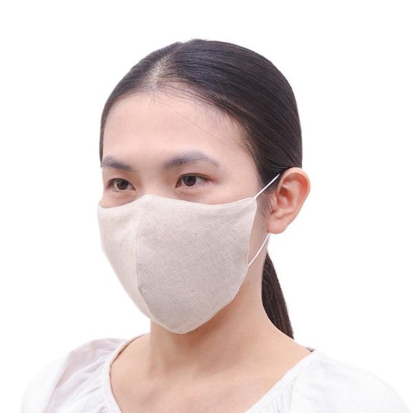 Alternate image for 1 Hemp and 2 Cotton Handcrafted Thai Face Masks set of 3 Quiet Spirit